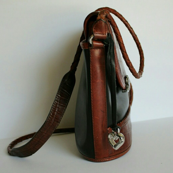 Brighton vintage leather crossbody bucket bag - Picture 3 of 8